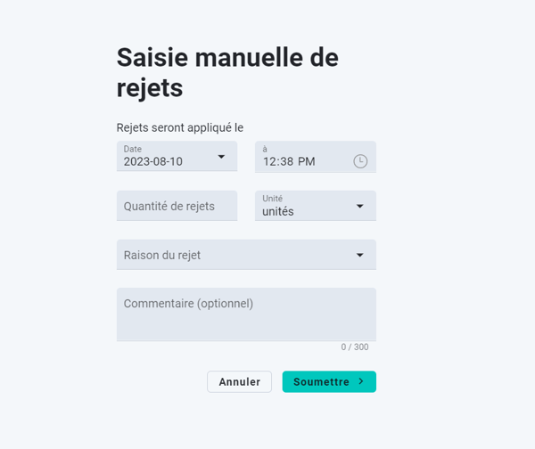 Reject form_FR